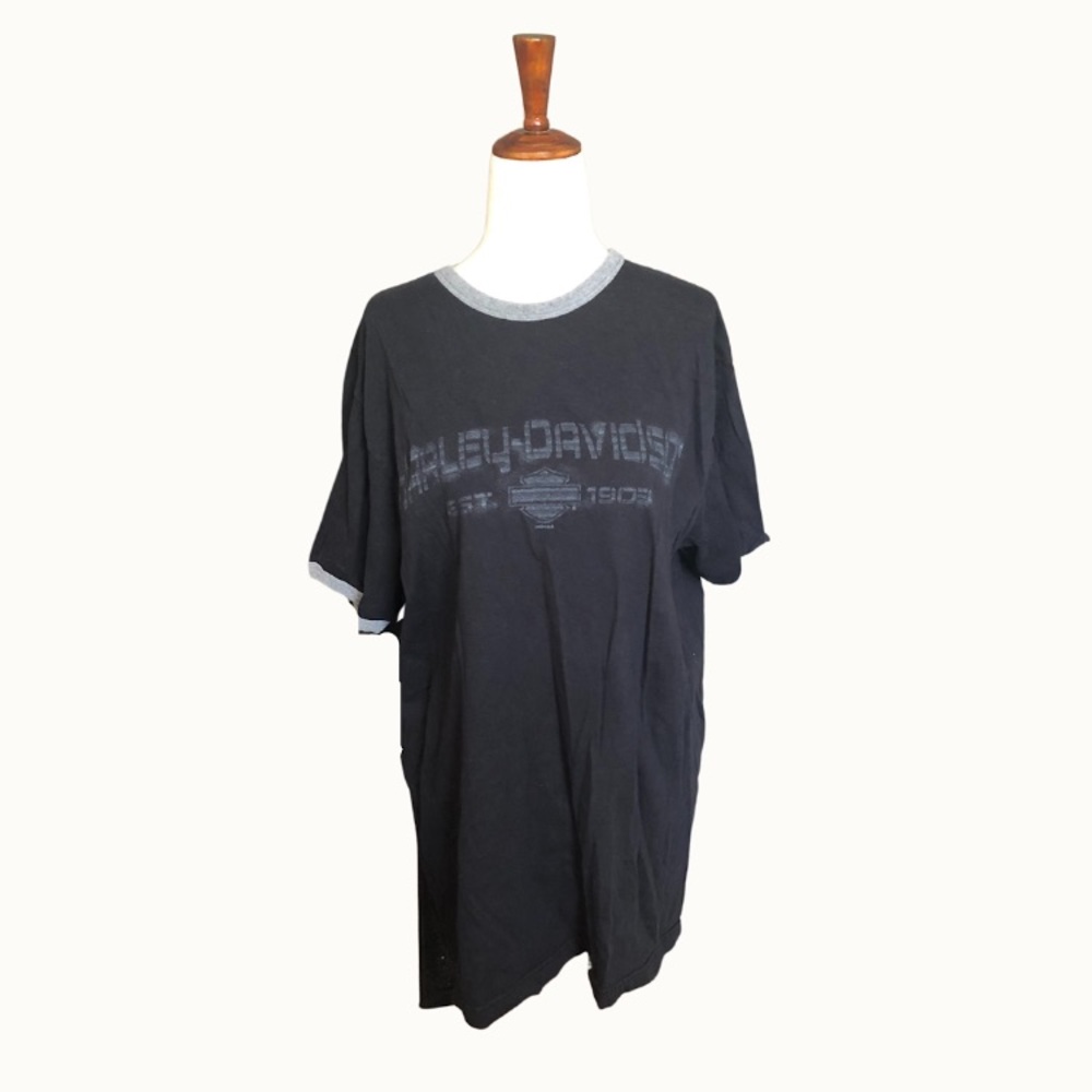 Harley‎ Davidson Graphic Black Short Sleeve Tee Ottumwa Iowa Sz M